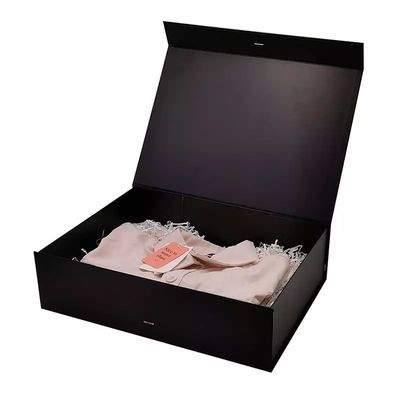 Deboss viste el SGS magnético negro biodegradable de empaquetado de la caja de regalo de la caja