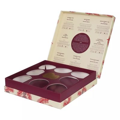 La caja de regalo del papel de la cartulina del rectángulo, caja Cutomized del té de 9 compartimientos clasifica