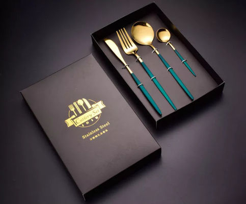 Cajas de empaquetado del servicio de mesa de los platos y cubiertos con la cuchara de acero inoxidable 410 y la bifurcación