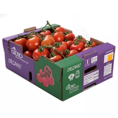 Fruta plegable de la cartulina del OEM y tamaño modificado para requisitos particulares cajas de Veg