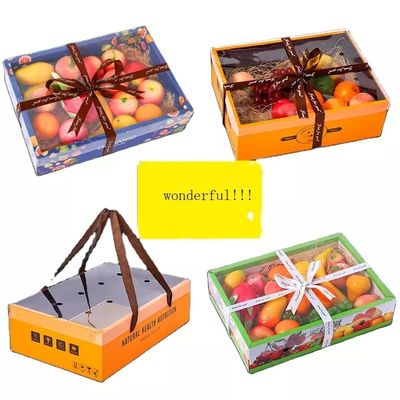 Cajas de empaquetado de la fruta de lujo de la cartulina del ISO con la cubierta transparente