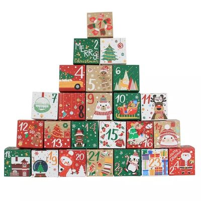 Cajas de regalo de caramelos de vacaciones de cartón de lujo 10 * 10 * 10 cm multicolor