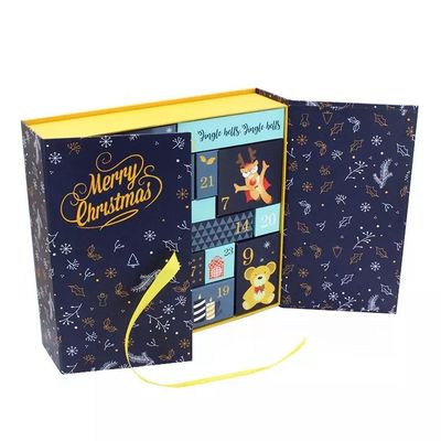 ODM rectangular Advent Calendar Boxes del OEM de las cajas de regalo de la cartulina de la Navidad