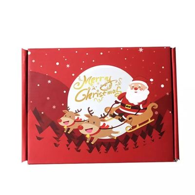 Impresión en relieve de las cajas de regalo de la cartulina de la Navidad del calendario de adviento