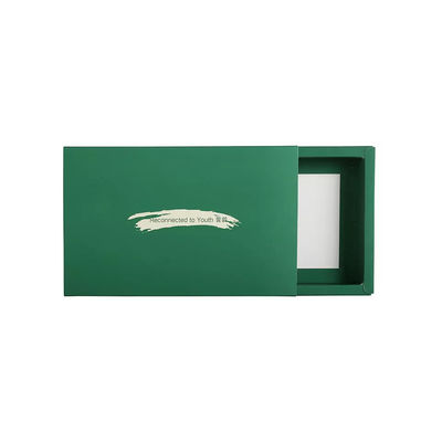 Caja de cuero de la PU de Pantone que resbala el plegado en abanico TUV del regalo del cajón de Kraft