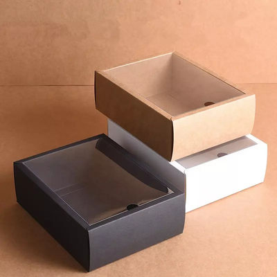 Caja de cuero de la PU de Pantone que resbala el plegado en abanico TUV del regalo del cajón de Kraft