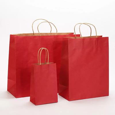 Bolso de empaquetado para llevar TUV de Logo Printing Varnishing Kraft Paper de la bolsa de papel