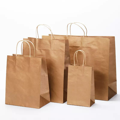 Bolso de empaquetado para llevar TUV de Logo Printing Varnishing Kraft Paper de la bolsa de papel