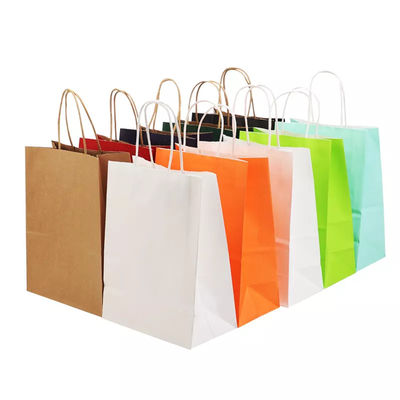 Bolso de empaquetado para llevar TUV de Logo Printing Varnishing Kraft Paper de la bolsa de papel