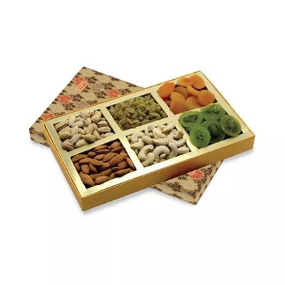 El regalo que se casa decorativo impreso caja de embalaje la caja de embalaje de la fruta seca de Diwali vacía