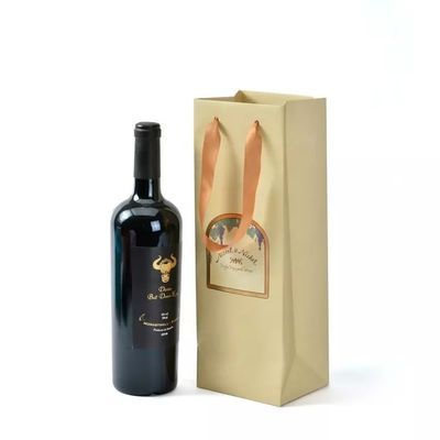 Bolso calificado del regalo de la botella del alcohol del vino del whisky del licor de las cajas de embalaje de la cartulina con las manijas