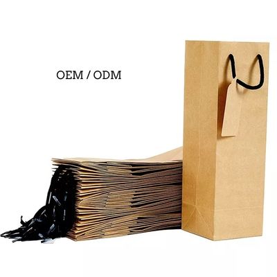Bolso calificado del regalo de la botella del alcohol del vino del whisky del licor de las cajas de embalaje de la cartulina con las manijas