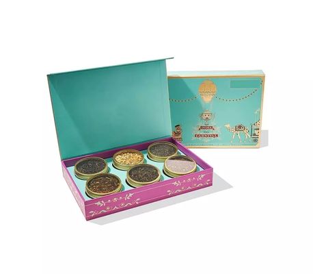 Caja de empaquetado del té del OEM/del ODM, bote de encargo del té del metal con la tapa