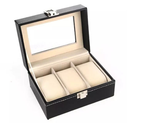 ODM impermeable de encargo BV de la caja de regalo del artículo de cuero de la caja de la PU de la madera contrachapada
