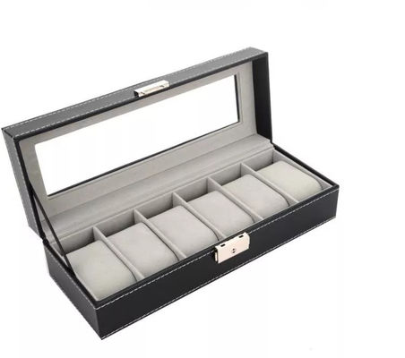 ODM impermeable de encargo BV de la caja de regalo del artículo de cuero de la caja de la PU de la madera contrachapada