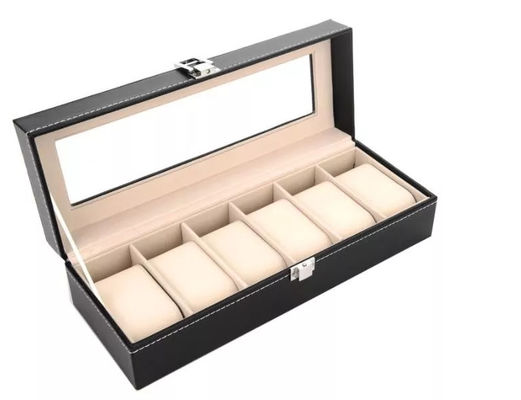 ODM impermeable de encargo BV de la caja de regalo del artículo de cuero de la caja de la PU de la madera contrachapada