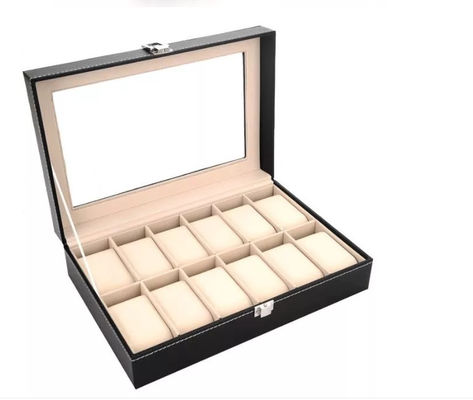 ODM impermeable de encargo BV de la caja de regalo del artículo de cuero de la caja de la PU de la madera contrachapada