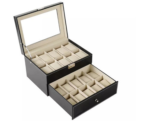 cajas de empaquetado de empaquetado de madera ISO9001 del reloj de la colección de las cajas del MDF 20pcs
