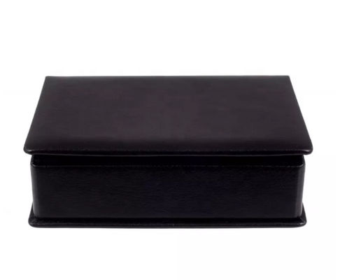 Rectángulo de cuero FSC de la PU de regalo del terciopelo del ODM de la madera contrachapada superior de la caja