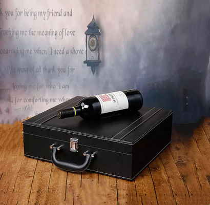 Grabación en relieve hecha a mano de la caja de regalo de la botella de vino de BRANDY Wine Packaging Boxes del WHISKY