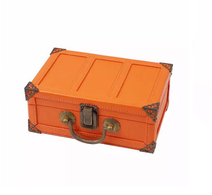 Caja de cuero de la PU del MDF que se reúne la caja de regalo de la maleta del perfume hecha a mano