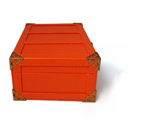 Caja de cuero de la PU del MDF que se reúne la caja de regalo de la maleta del perfume hecha a mano
