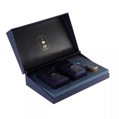 Lujo rígido de la cubierta de las cajas de embalaje de la cartulina para el té del café