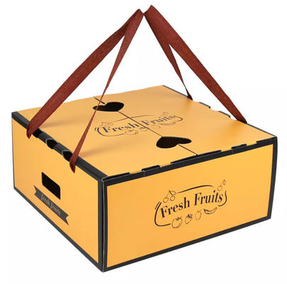 La aduana de las cajas de embalaje de la cartulina del plátano acanaló las cajas de envío para la fruta