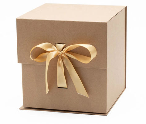 Caja de regalo magnética plegable amistosa del cierre de las cajas de embalaje de la cartulina de Eco con la cinta