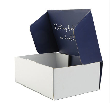 Caja de empaquetado impresa del regalo del papel de la ropa de la marca, cajas de envío plegables acanaladas del anuncio publicitario