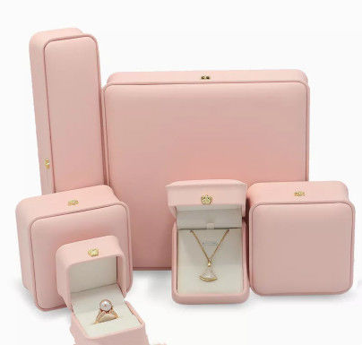 Joyeros de cuero de empaquetado del terciopelo de la caja de la joyería de PMS biodegradables