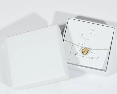 Caja de regalo del papel del barniz de Pantone Ring Jewelry Packaging Box Kraft