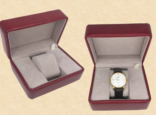 Caja de cuero ambiental de la PU que graba en relieve el ODM de lujo de la caja del regalo del reloj