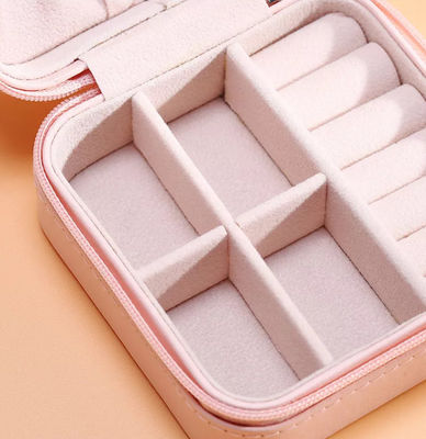 Cuero brillante de la PU de la caja de la caja de la joyería de Pantone del terciopelo de la caja elegante del pendiente