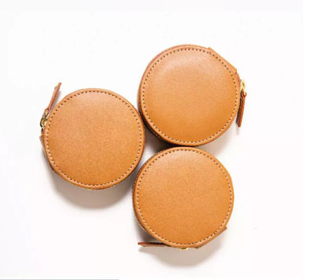 Control de calidad de cuero minimalista Mini Jewelry Box With Zipper Deboss de la caja de la PU