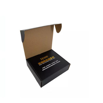 Cajas de envío negras de la cartulina acanalada pequeño Debossing ISO9001