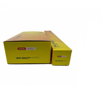 Las cajas de empaquetado abonablees plegables acanalaron la caja de papel amarilla que grababa en relieve