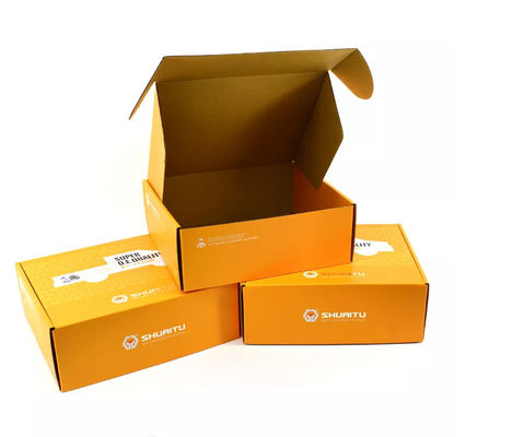 Piezas de automóvil de CMYK que empaquetan el papel de la caja que barniza el LOGOTIPO de encargo anaranjado BSCI