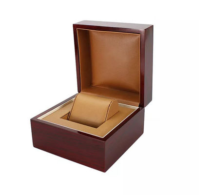 Cajas de empaquetado del reloj REAL para de madera brillante hecho a mano del regalo alto