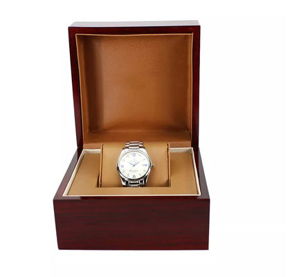 Cajas de empaquetado del reloj REAL para de madera brillante hecho a mano del regalo alto