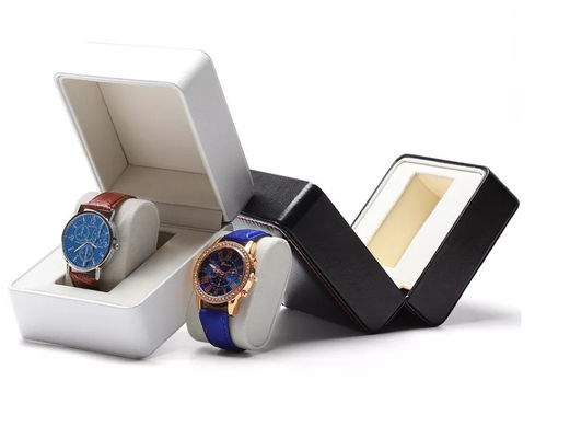 Caja de reloj de cuero de empaquetado de la PU de la caja ISO del reloj de encargo del tamaño