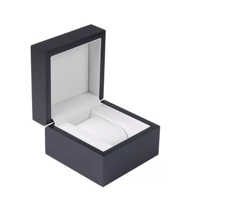 Cuadrado negro modificado para requisitos particulares del cuero de Matte Single Watch Boxes Pu de madera