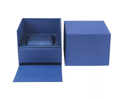 Joyero cuadrado de encargo del reloj para hombre de la cubierta del mundo con la almohada