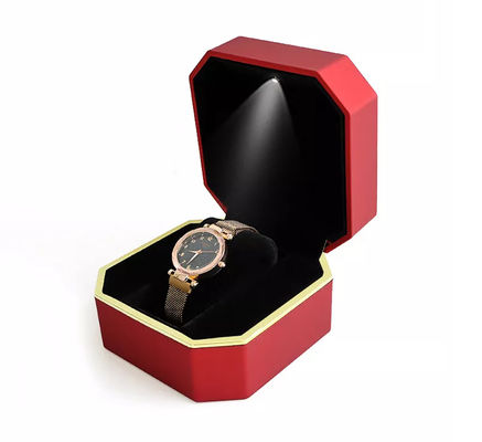Caja de reloj llevada hecha a mano de empaquetado de la caja del reloj del octágono del OEM