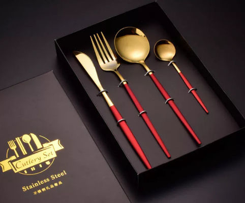 Cajas de empaquetado del servicio de mesa de los platos y cubiertos con la cuchara de acero inoxidable 410 y la bifurcación