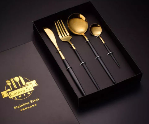 Cajas de empaquetado del servicio de mesa de los platos y cubiertos con la cuchara de acero inoxidable 410 y la bifurcación
