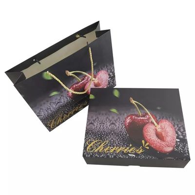 El empaquetado REAL de la fruta que embala encajona de lujo acanalada con los bolsos