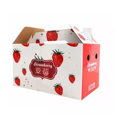 Cartón acanalado de empaquetado de la caja de la legumbre de fruta fresca reciclable