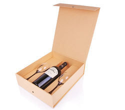 Regalo de empaquetado de 3 de la botella cajas de la copa de vino magnética con los divisores