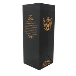 Caja de regalo de la botella del licor de las cajas de regalo de la botella de vino de la suave al tacto de la cartulina ISO